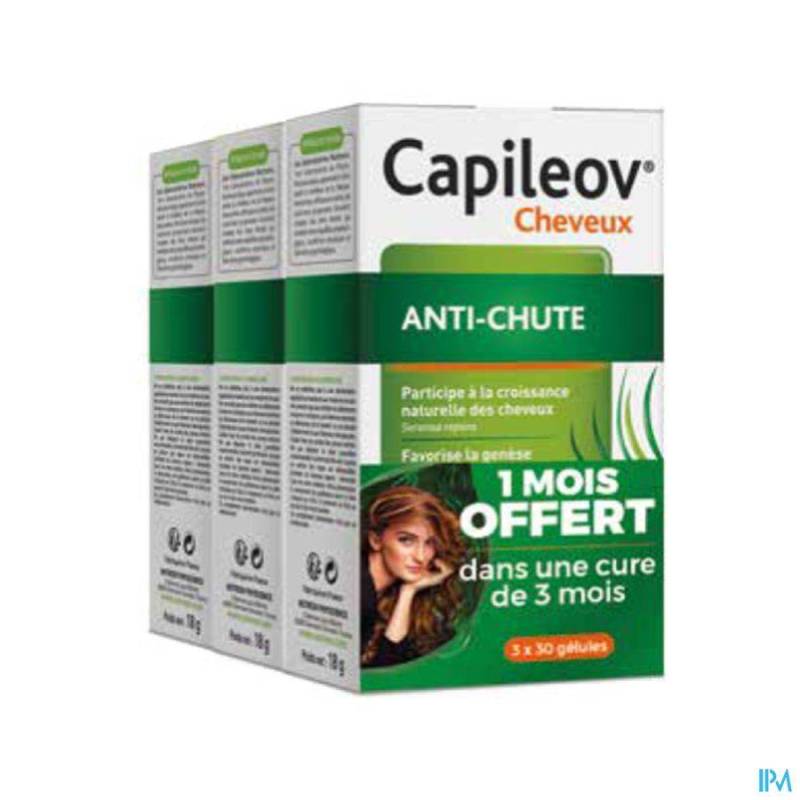 CAPILEOV ANTI HAARUITVAL TRIPACK CAPS 3 X 30 PROMO
