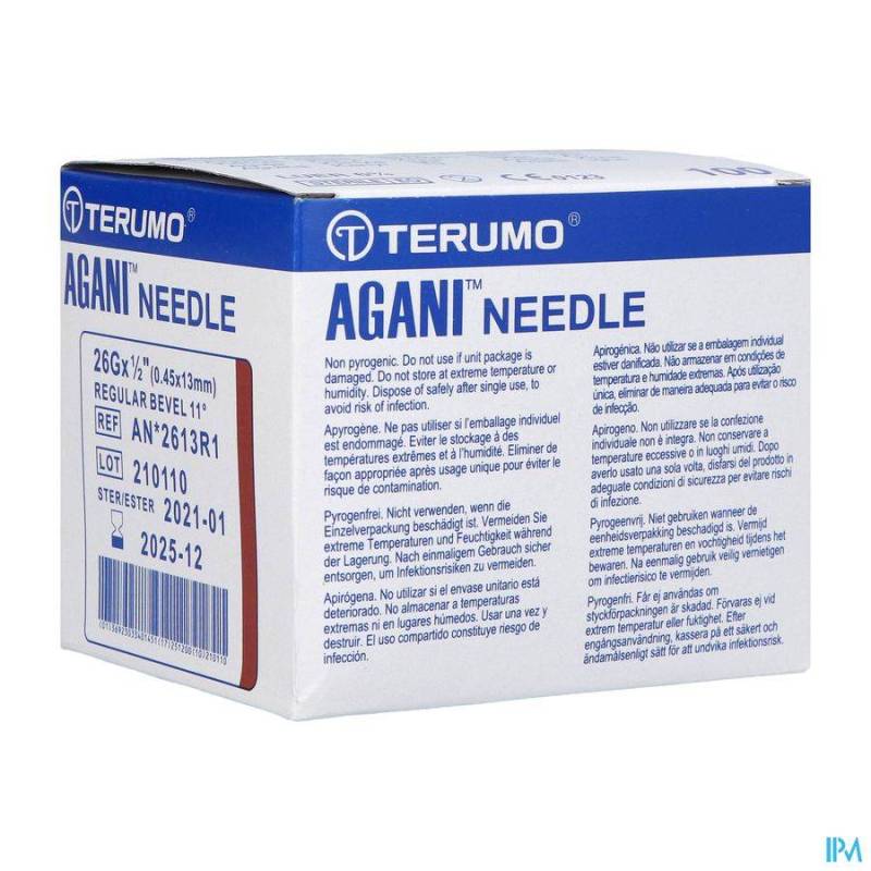 TERUMO AIGUILLE AGANI 26G 1/2 RB BRUN 100