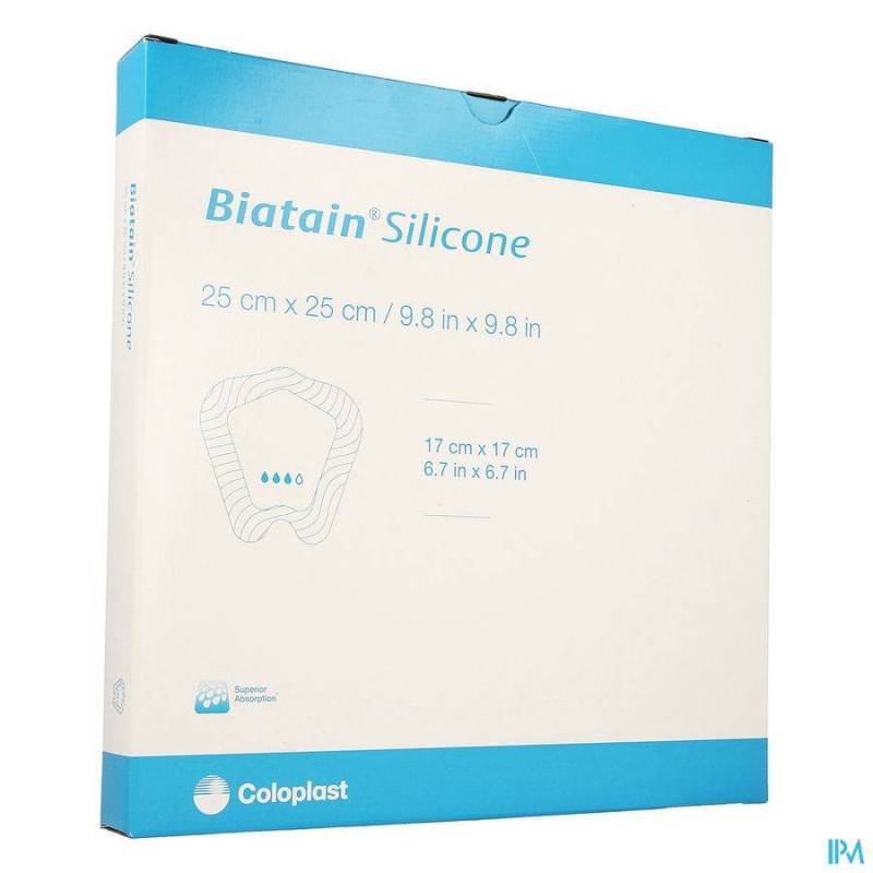 BIATAIN SILICONE ADHESIVE STER 25,0X25,0CM 5 33405