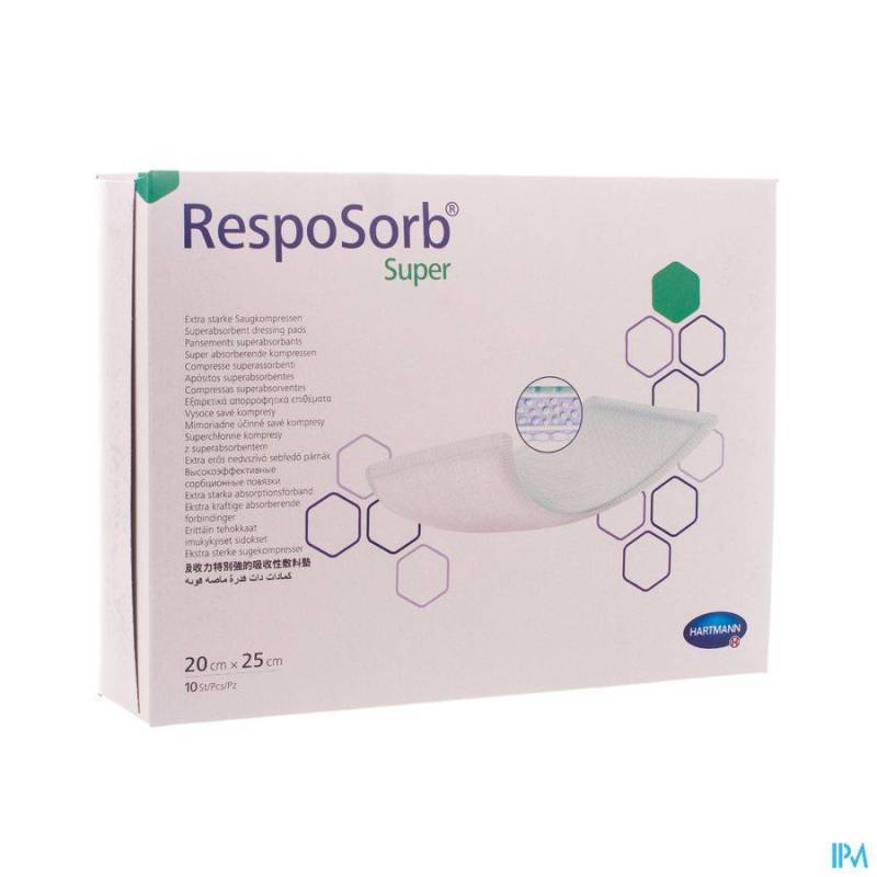 RESPOSORB SUPER PANSEMENT 20X25CM 10 6850234