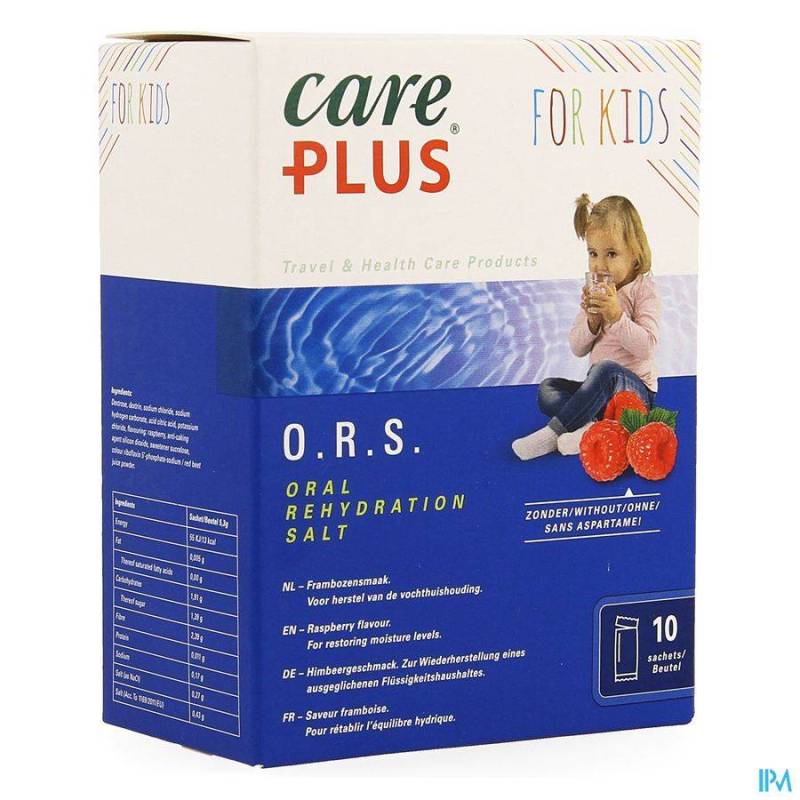 CARE PLUS ORS KIDS RASPBERRY SACHET 10X5,3G
