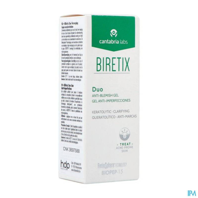 BIRETIX DUO GEL TUBE 30ML NF