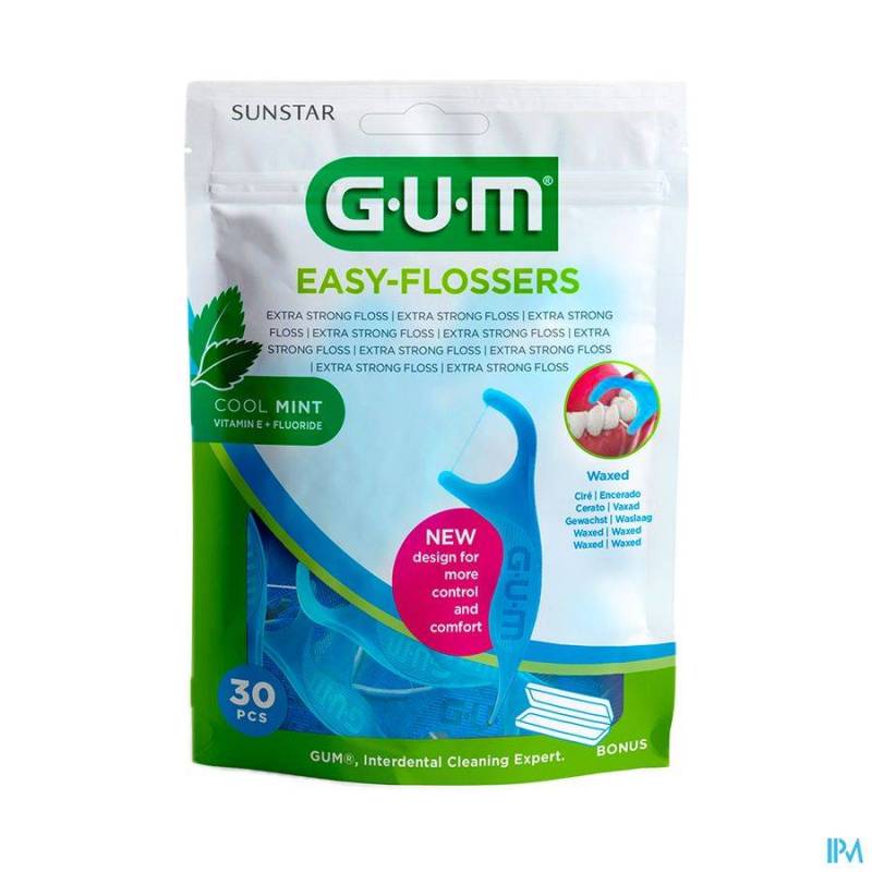 GUM EASY FLOSSERS COOL MINT 30 ST