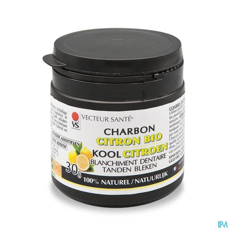 VECTEUR SANTE POUDRE CHARBON CITRON 30G
