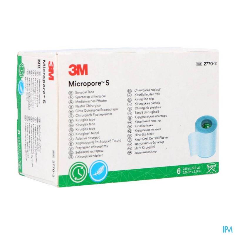 3M MICROPORE S SPARADRAP 5 X500CM