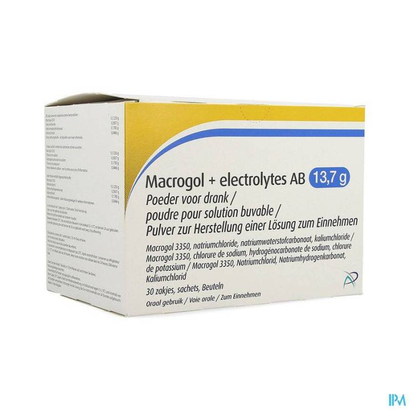 MACROGOLELECTROLYTES AB 13,7G PDR OPL ZAKJE 30