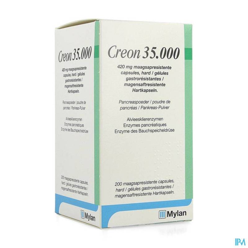 CREON 35000 420MG MAAGSAPRESIST HARDE CAPS 200