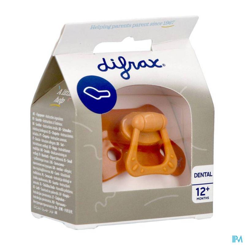 DIFRAX SUCETTE DENTAL 12 M UNI/PURE ORANGE/PUMPK.