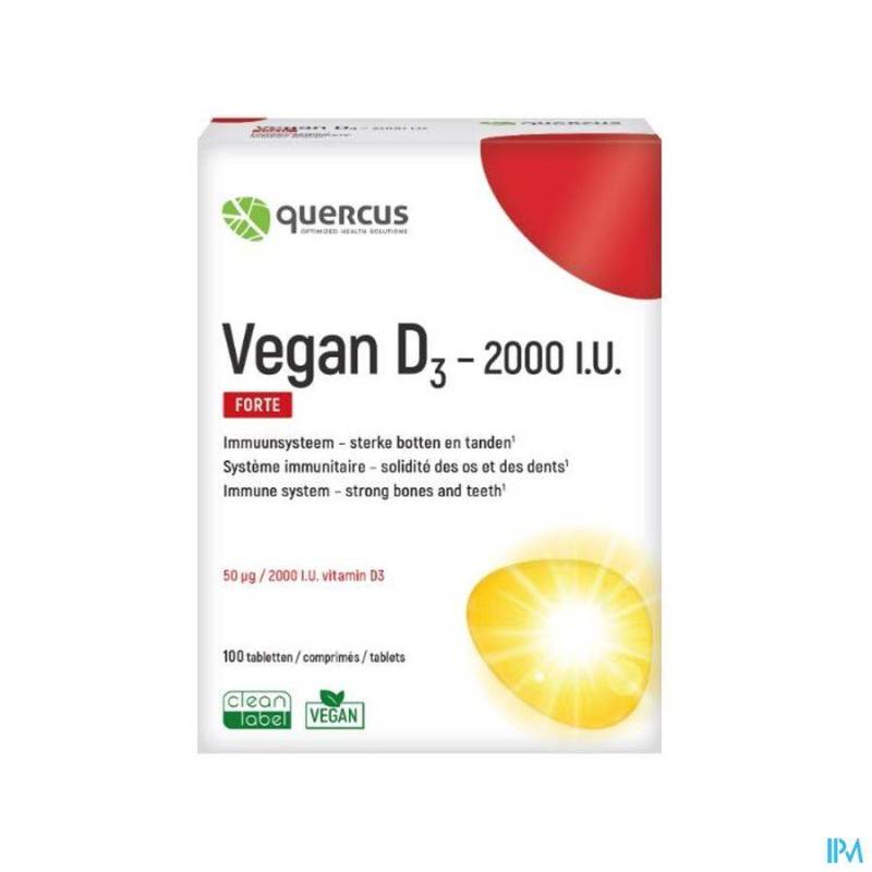 QUERCUS VEGAN D3 2000 I.U. COMP 100