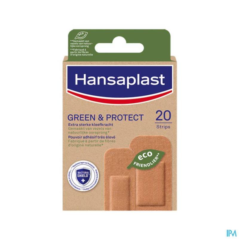 HANSAPLAST PLEISTERS GREEN&PROTECT STRIPS 20