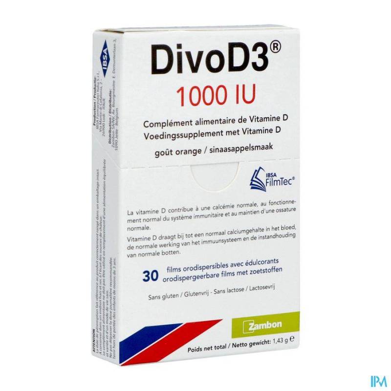 DIVOD3 1000UI FILM ORODISP 30