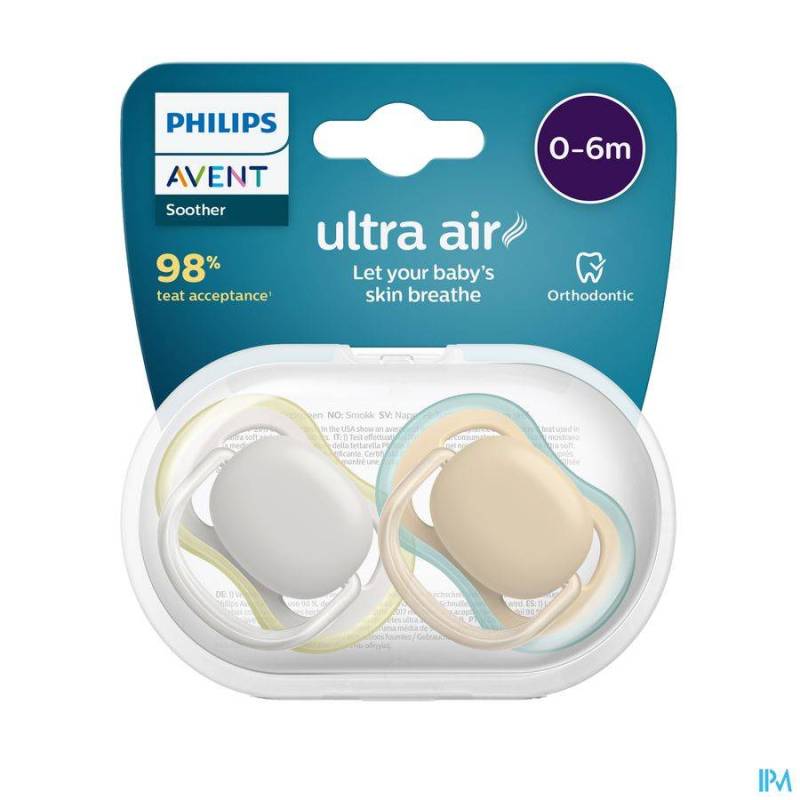 PHILIPS AVENT SUCETTE AIR VERT GRIS 0M