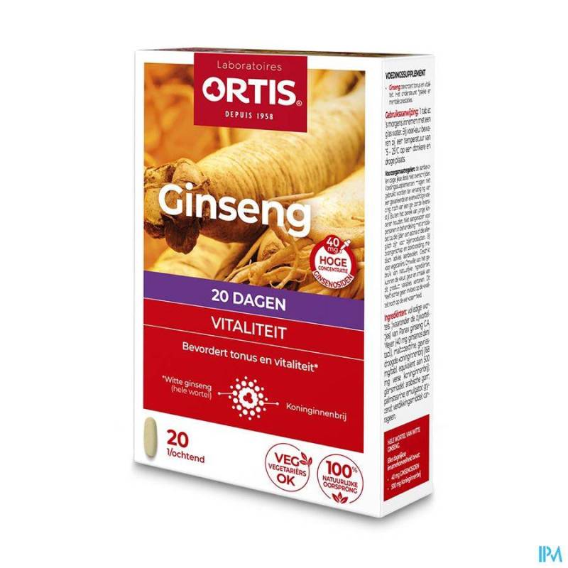 ORTIS VITALITE GINSENG 20 COMP 20