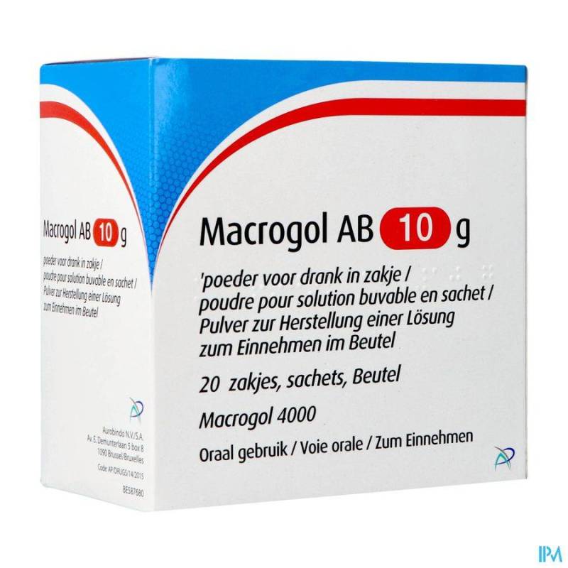 MACROGOL AB 10 G PDR 20 ZAKJES