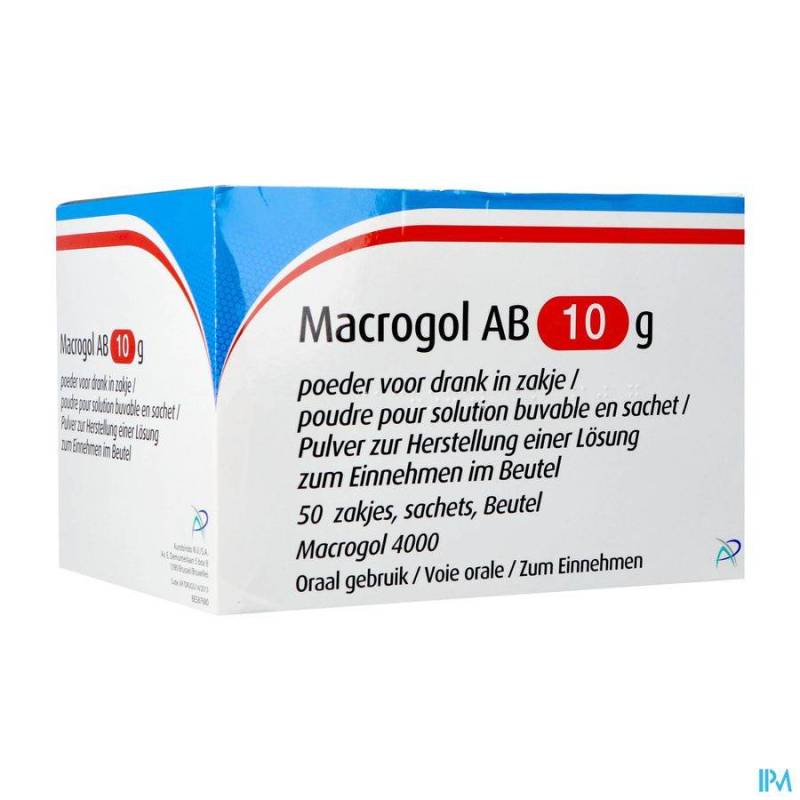 MACROGOL AB 10 G PDR 50 ZAKJES