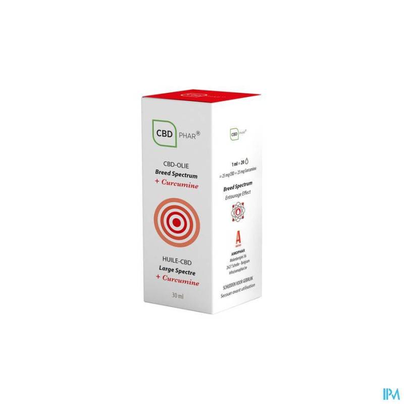 CBD OLIE BREED SPECTRUM  CURCUMINE 30ML CBD-PHAR