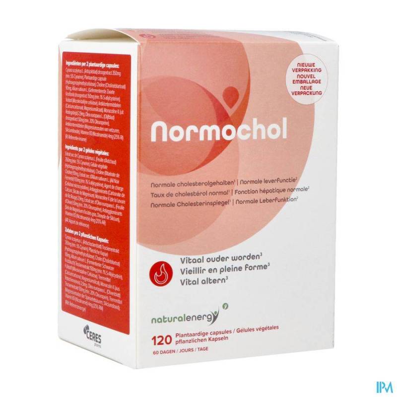 NORMOCHOL V-CAPS 120 NATURAL ENERGY LABOPHAR NF