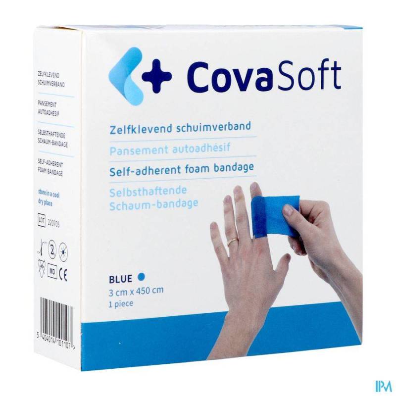 COVASOFT VERBAND 3CMX5M BLAUW 1 ST