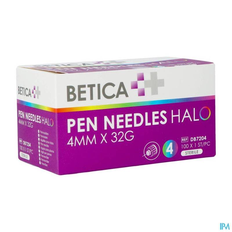 BETICA PEN NEEDLES HALO 4MMX32G 100