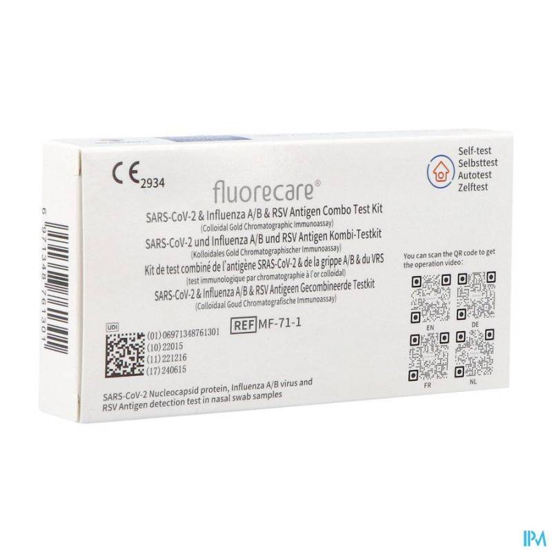 FLUORECARE COMBI RSV/FLU/COVID ZELFTEST 1 MAGIS