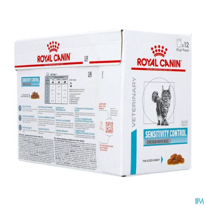 ROYAL CANIN CAT SENSI.CONTR.CHICKEN RICE WET12X85G