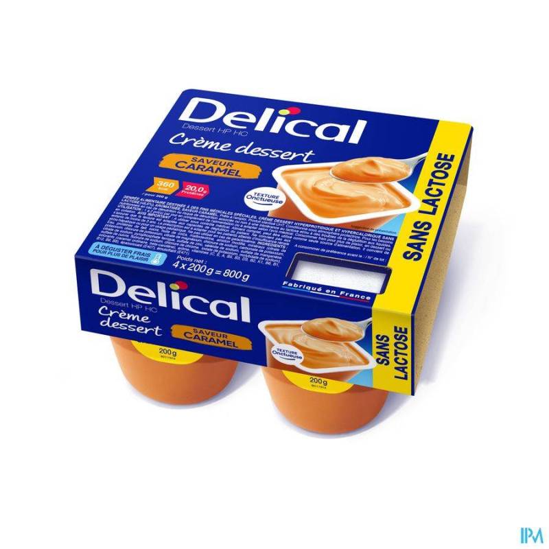DELICAL CREME DESSERT HP-HC S/LACT.CARAM 4X125G NF