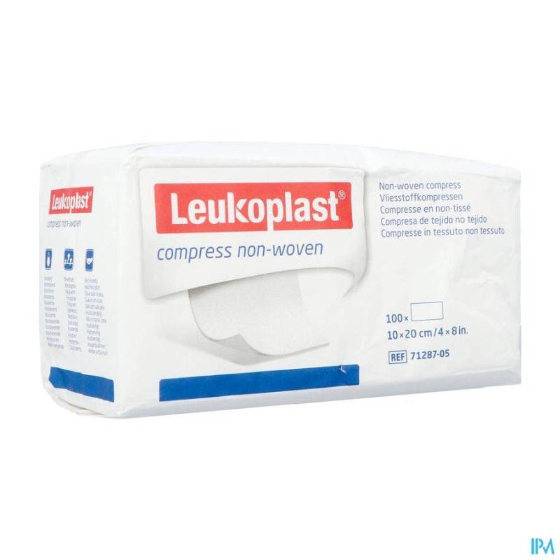 LEUKOPLAST COMPRESS N/WOVEN N/ST. 10CMX20CM 100