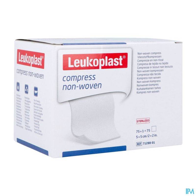 LEUKOPLAST COMPRESS N/WOVEN ST. 5CMX5CM 75