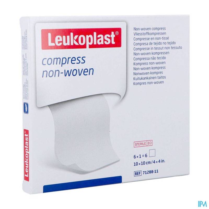 LEUKOPLAST COMPRESS N/WOVEN ST. 10CMX10CM 6