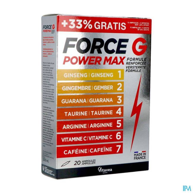 VITAVEA FORCE G POWER MAX LOT AMP 20