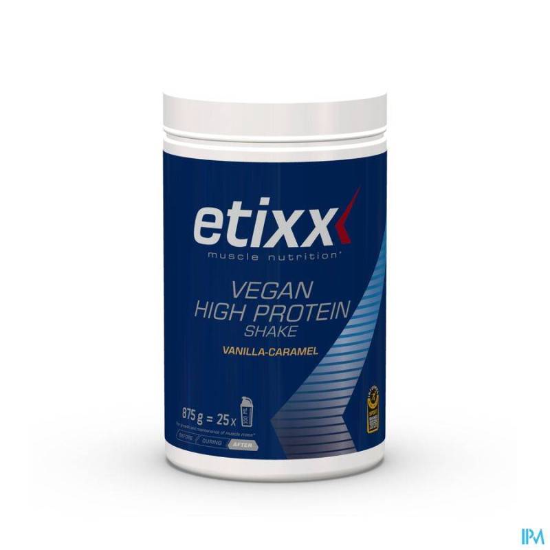 ETIXX VEGAN HIGH PROT.SHAKE VANIL.CARAMEL PDR 875G