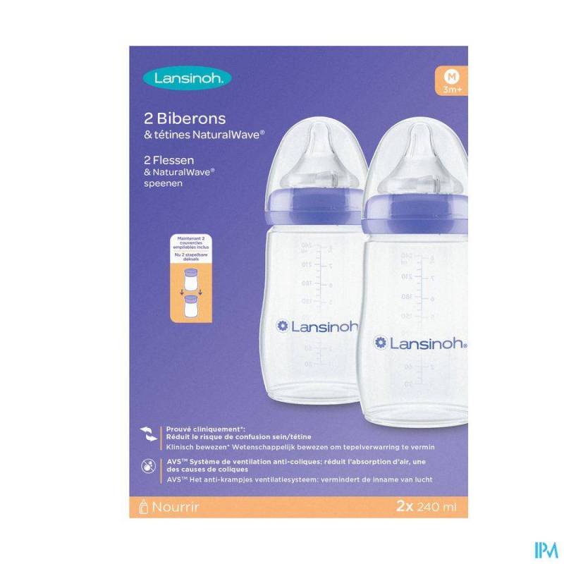LANSINOH NAT BIB LAIT MATERN NF 2X240ML