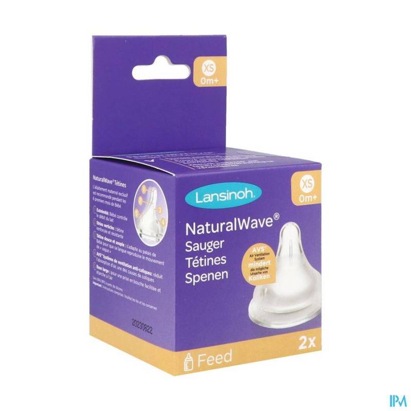 LANSINOH NATURAL WAVE SPEEN XS 2 ST