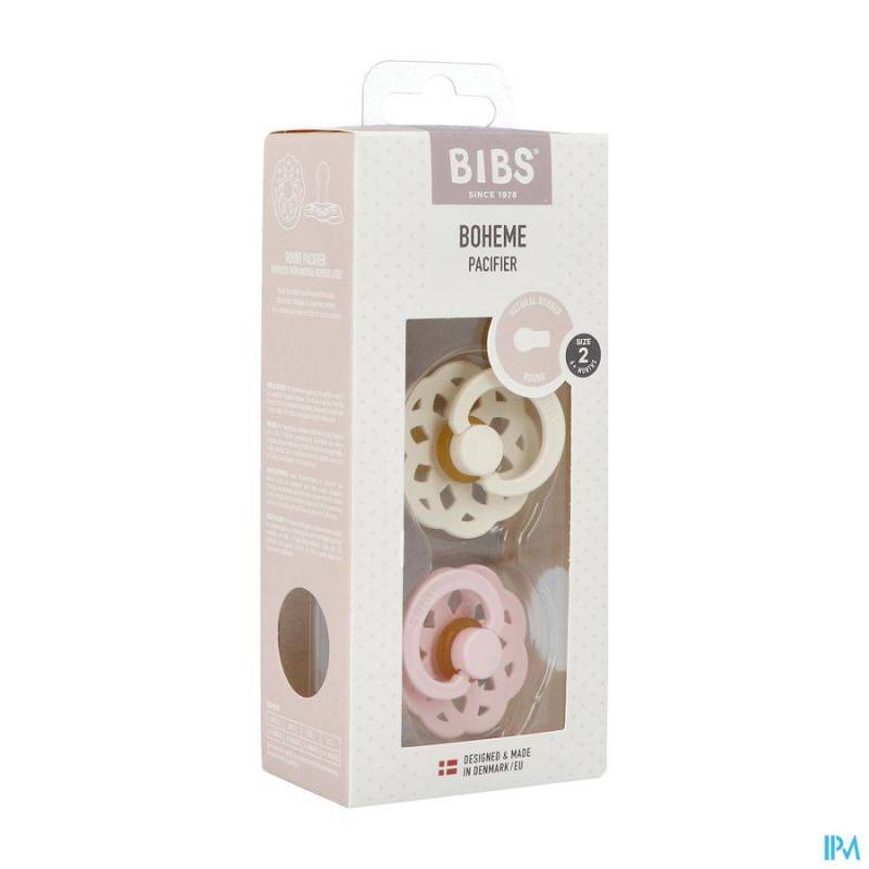 BIBS 2 SUCETTE BOHEME DUO IVORY&BLOSSOM