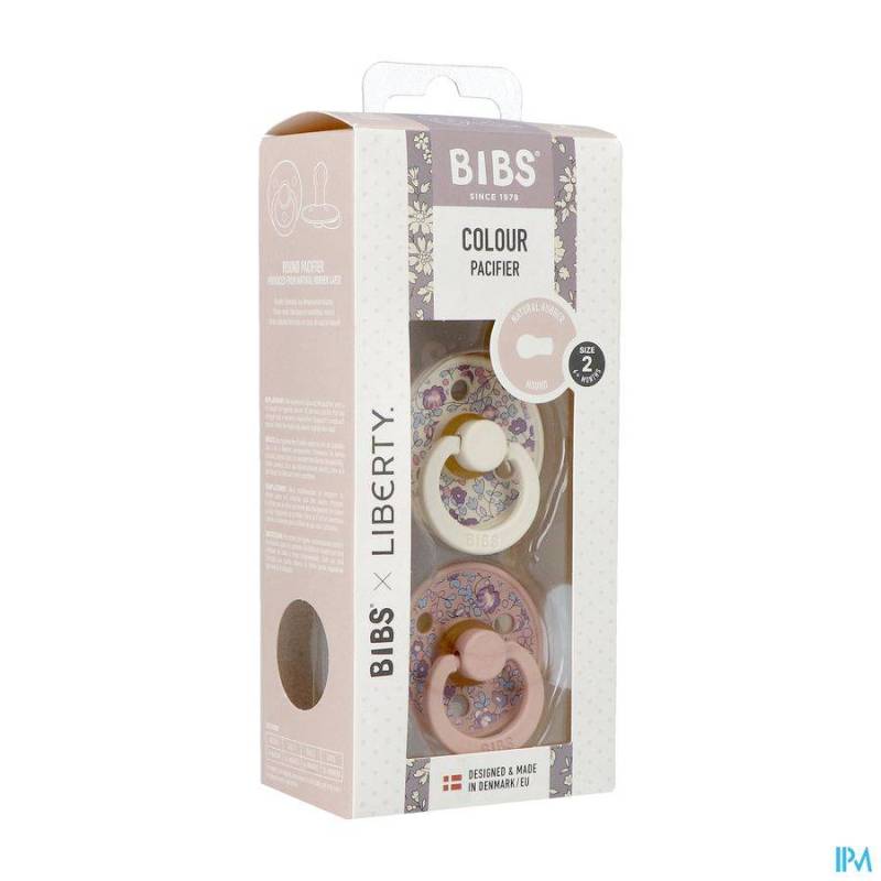BIBS 2 FOPSP. LIBERTY LATEX ROND DUO ELOISE BLUSH