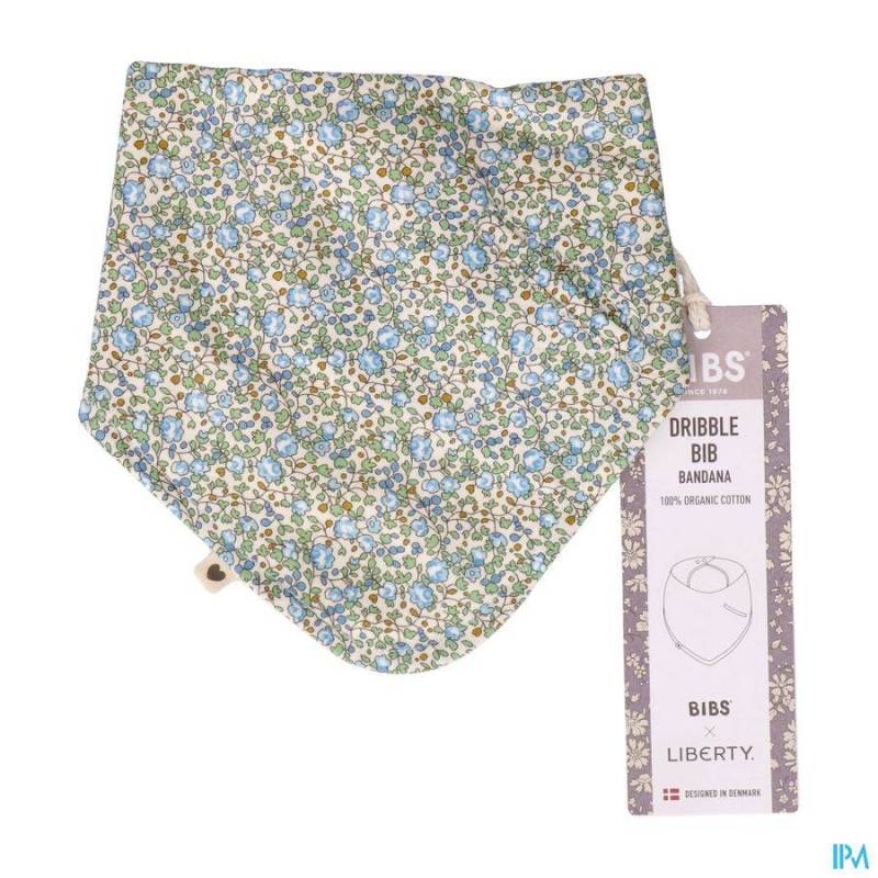 BIBS BANDANA BIB LIBERTY IVORY&SAGE