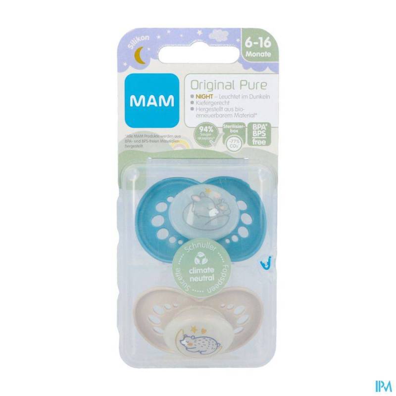 MAM ORIGINAL NIGHT FOPSPEEN SILIC.BIO 6-16M BLUE2