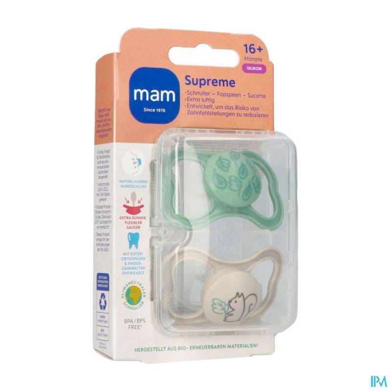 MAM SUPREME FOPSPEEN SILICONE BIO 16M UNI 2