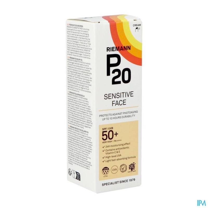 P20 ZONNECREME SENSITIVE FACE SPF 50 50