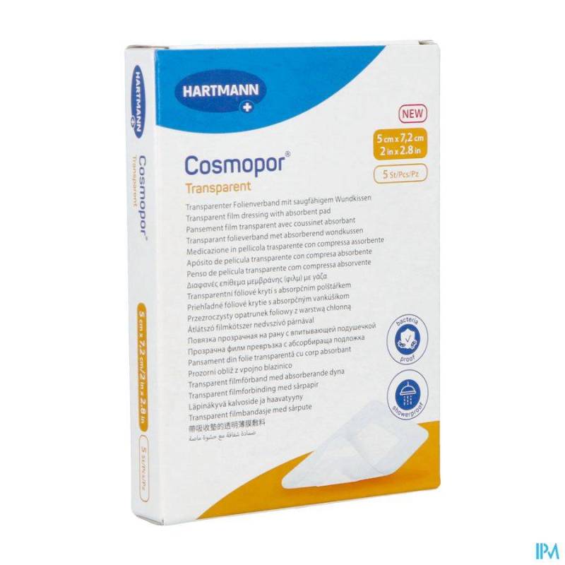 COSMOPOR TRANSPARENT  5x7,2cm 5 p/s