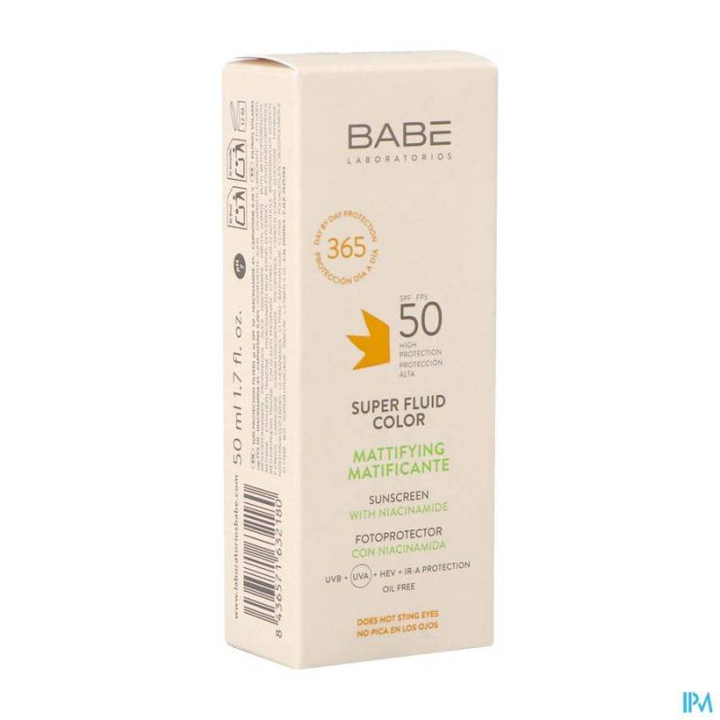 BABÉ SUN OIL FREE SUPER FLUID MAT.COLOR SPF50 50ML