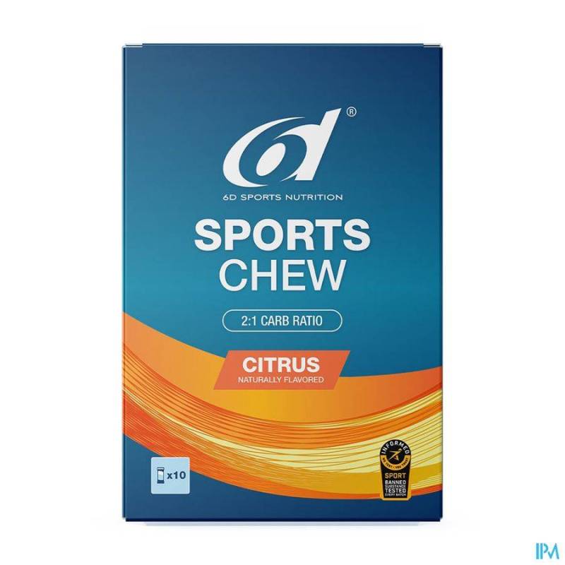 6D SPORTS CHEW CITRUS 10X38G