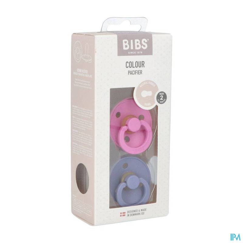 BIBS 2 TETINE DUO BUBBLEGUM/PERI