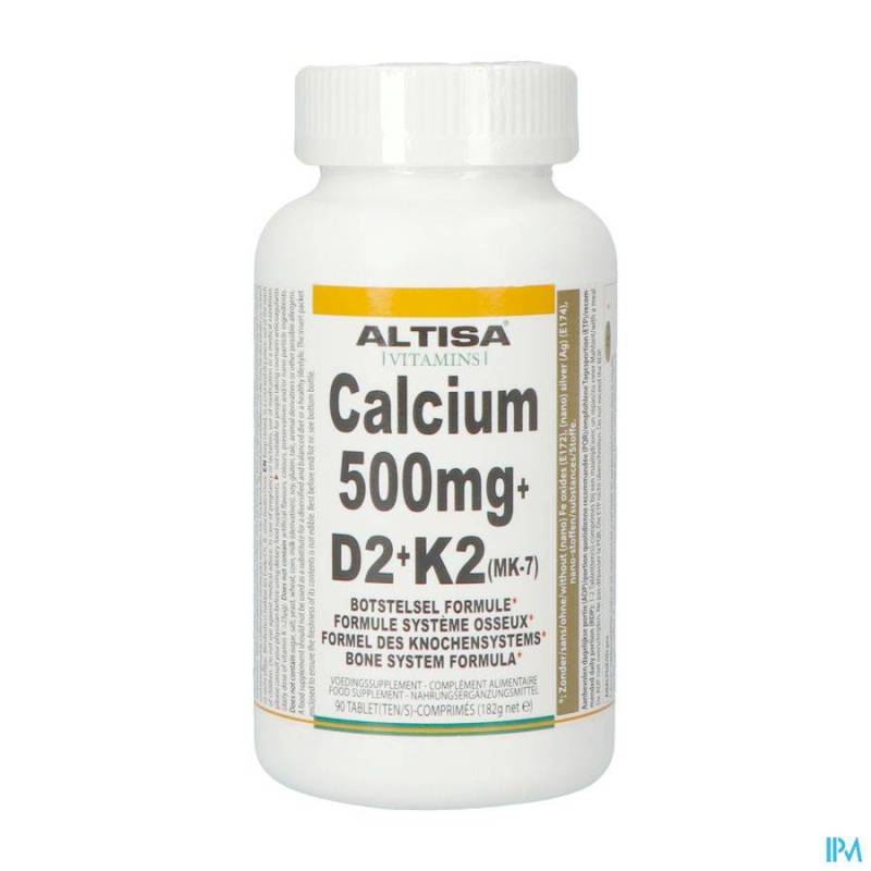 ALTISA CALCIUM 500MG  VIT.D2  VIT.K2 POT TABL 90
