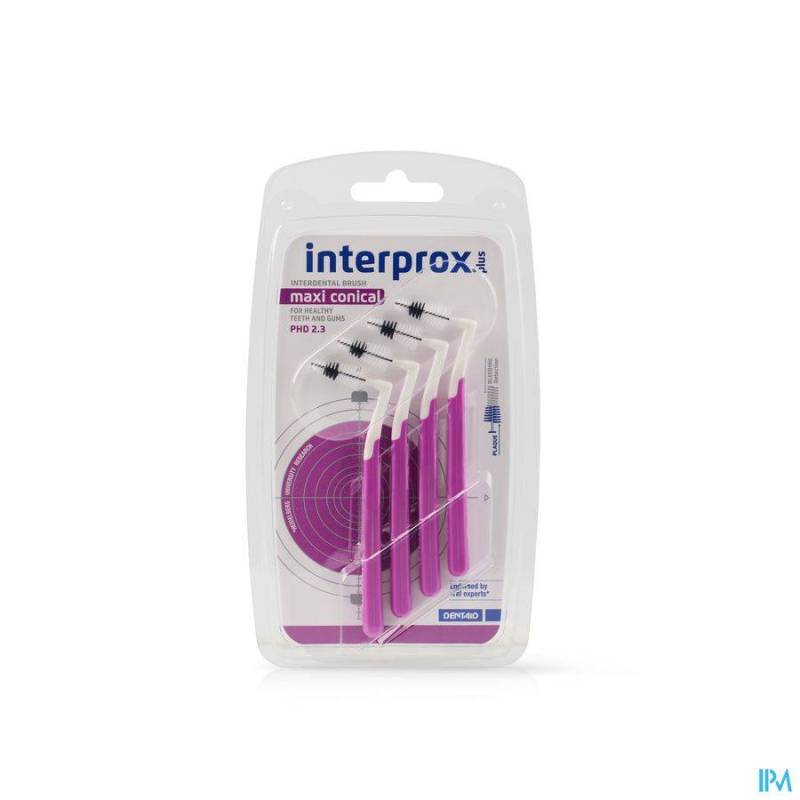 INTERPROX PLUS MAXI CONICAL MAUVE 4 PC N