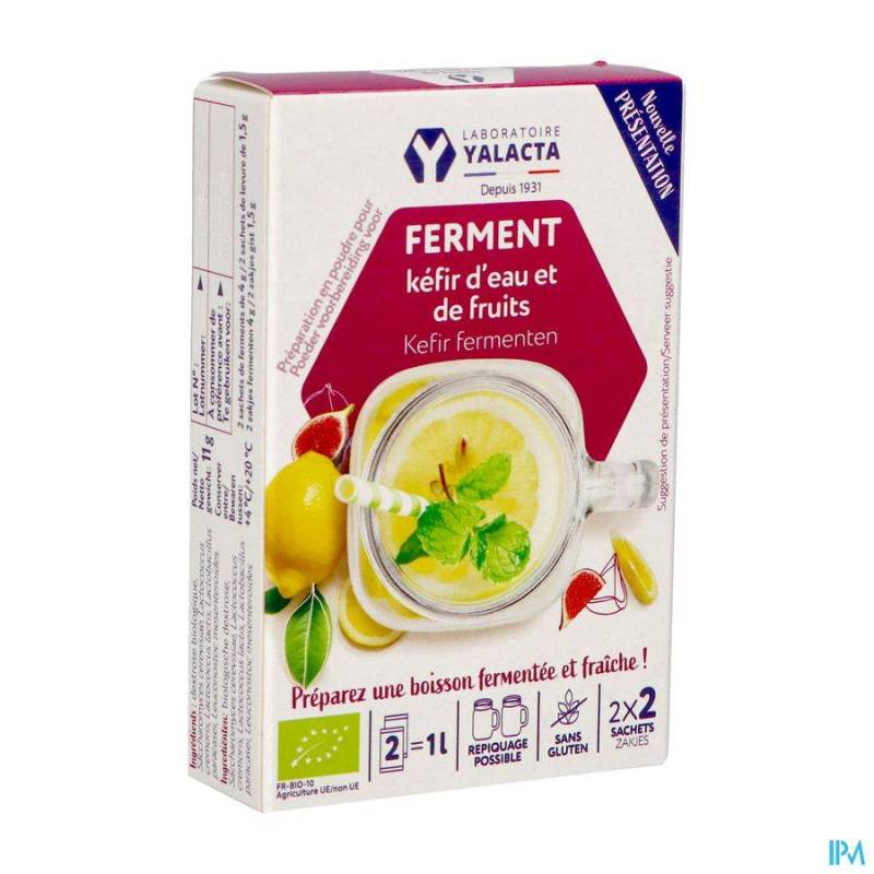 YALACTA KEFIR FERMENTEN WATER & FRUIT ZAKJE 4