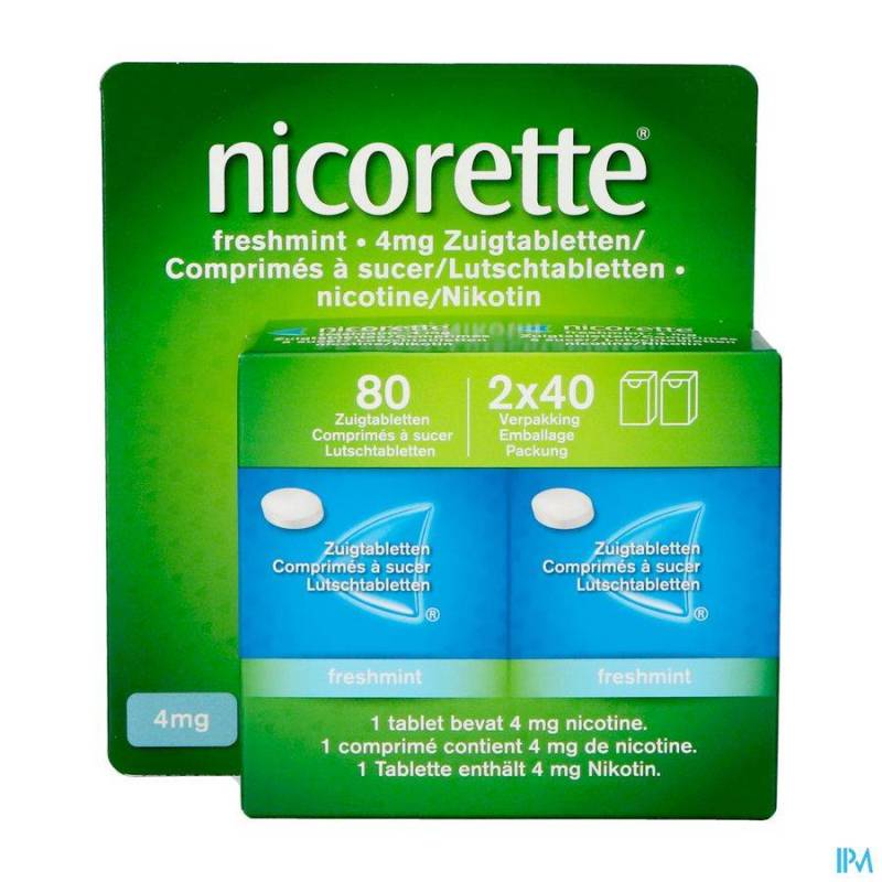 NICORETTE FRESHMINT 4MG ZUIGTABL 80 NF