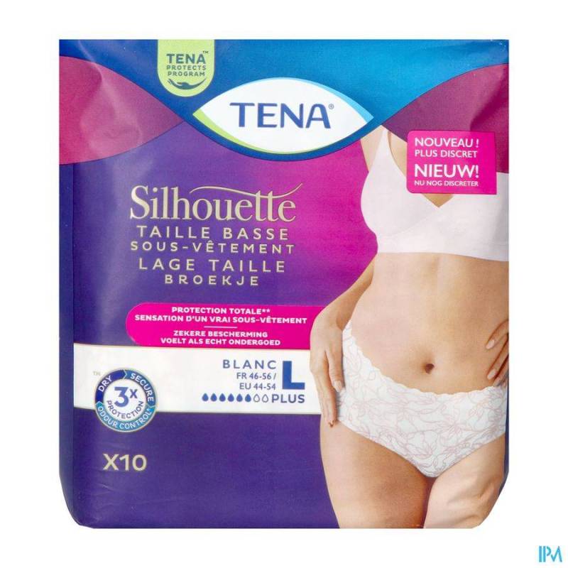 TENA SILHOUETTE PLUS BLANC TAILLE BASSE L10 780123
