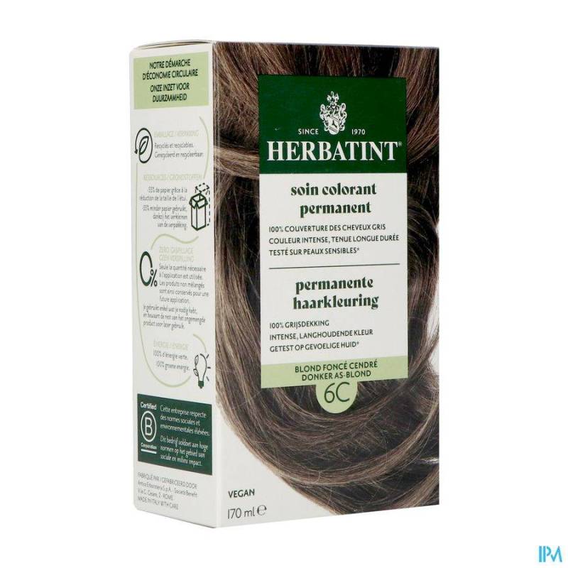 HERBATINT 6C BLOND FONCE CENDRE 170ML