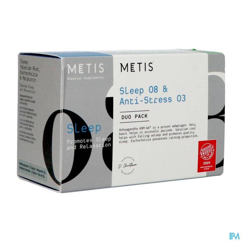METIS SLEEP 08 & A/STRESS 03 DUO V-CAPS 30X2